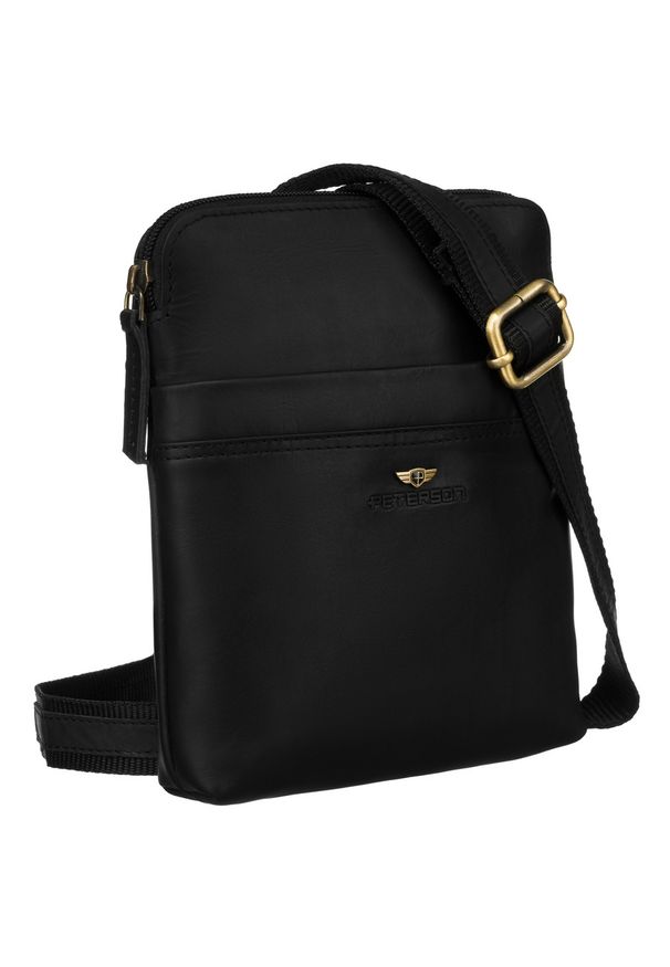 Skórzana torebka męska na ramię vintage Peterson PTN 19004-OPU. Materiał: skórzane. Styl: vintage. Rodzaj torebki: na ramię