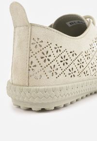 Renee - Zielone Ażurowe Tenisówki w Stylu Boho Tidira. Okazja: na co dzień. Kolor: zielony. Wzór: ażurowy. Sezon: wiosna. Styl: boho #5