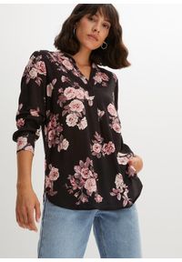 bonprix - Bluzka tunikowa. Kolor: czarny. Materiał: wiskoza #1