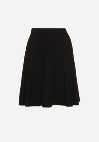 Born2be - Czarna Rozkloszowana Spódnica z Kaszmirem i Wysokim Stanem Agrea. Okazja: na co dzień. Stan: podwyższony. Kolor: czarny. Materiał: kaszmir. Styl: casual, elegancki #6
