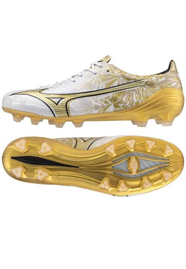 Buty piłkarskie męskie Mizuno Morelia Alfa Japan Md. Zapięcie: sznurówki. Kolor: czarny, biały, wielokolorowy. Materiał: materiał. Szerokość cholewki: normalna. Sport: piłka nożna