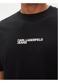 Karl Lagerfeld Jeans T-Shirt 241D1702 Czarny Regular Fit. Kolor: czarny. Materiał: bawełna #4