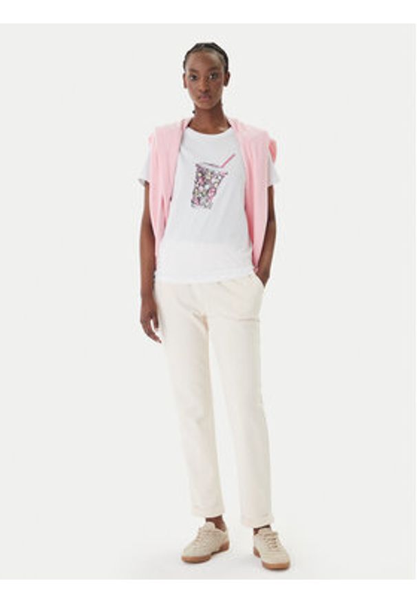 Liu Jo Sport Spodnie dresowe TA6031 FS002 Beżowy Regular Fit. Kolor: beżowy. Materiał: bawełna