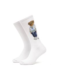Polo Ralph Lauren Skarpety Wysokie Męskie 449973027002 Biały. Kolor: biały. Materiał: bawełna, materiał