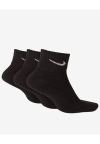 Nike 3PPK VALUE COTTON QUARTER Skarpety unisex. Kolor: czarny. Materiał: dzianina, bawełna, materiał