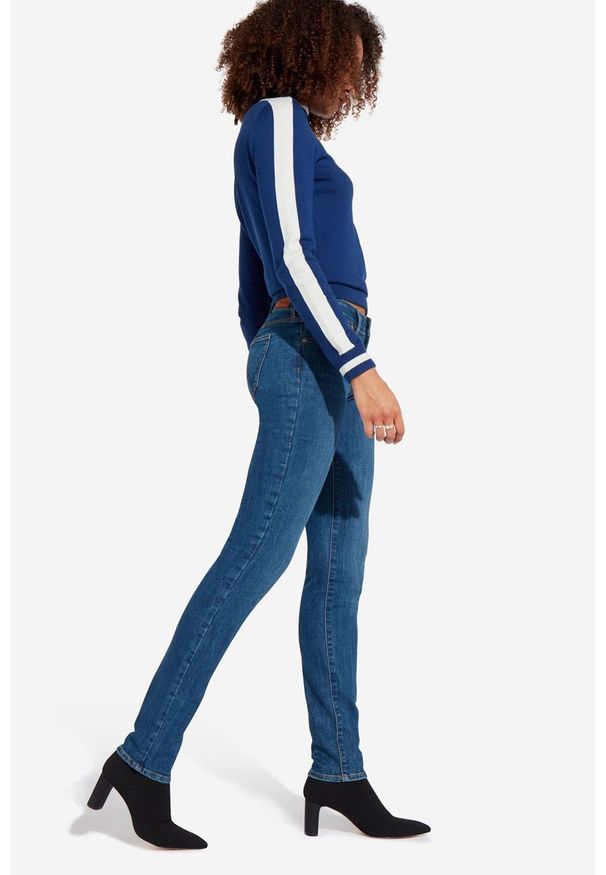 Wrangler - WRANGLER SLIM SPODNIE DAMSKIE BLUE BRUSHED W28LVP94Q 112128438