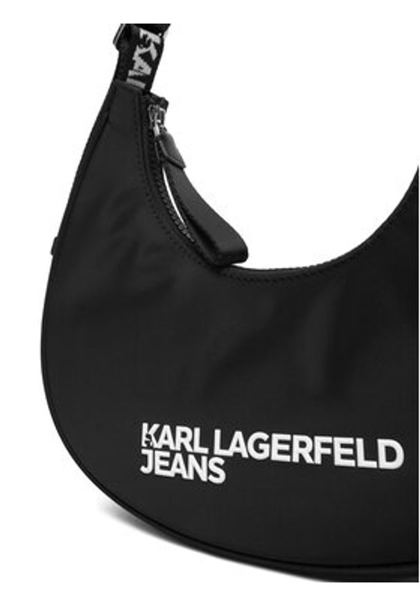 Karl Lagerfeld Jeans Torebka A3W30349 Czarny. Kolor: czarny. Materiał: skórzane