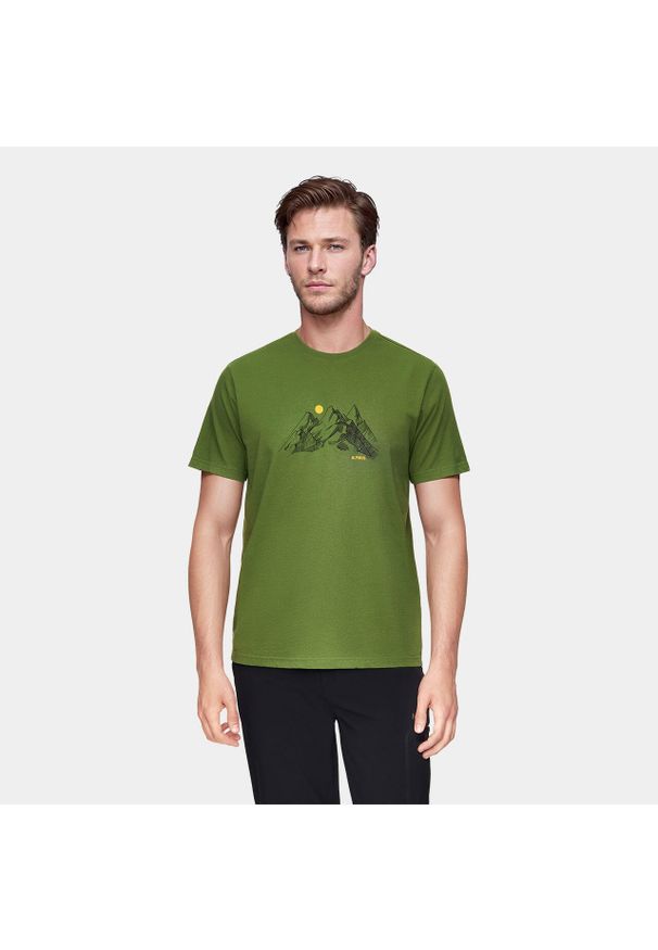 Koszulka męska Alpinus Patkhor. Kolor: zielony. Sport: turystyka piesza