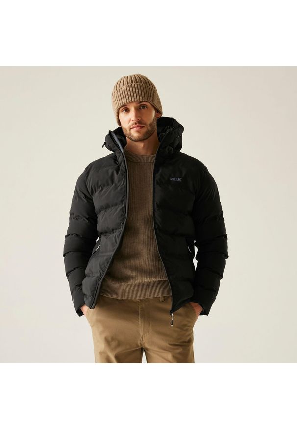 Regatta - Kurtka męska zimowa Altoro Thermal wodoodporna. Kolor: czarny. Materiał: materiał, puch. Sezon: zima. Sport: turystyka piesza