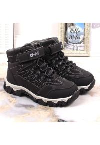 Trapery buty ocieplane owczą wełną eVento Jr EVE390 czarne. Zapięcie: rzepy. Kolor: czarny. Materiał: wełna. Szerokość cholewki: normalna. Sezon: zima #3