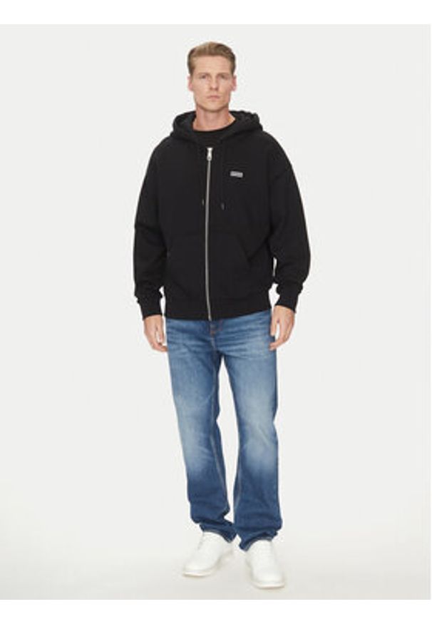 Hugo - HUGO Bluza Nardimez 50520017 Czarny Loose Fit. Kolor: czarny. Materiał: bawełna