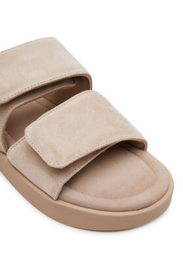 Inuikii Klapki Classic Suede Velcro 70104-128 Beżowy. Kolor: beżowy. Materiał: skóra, zamsz