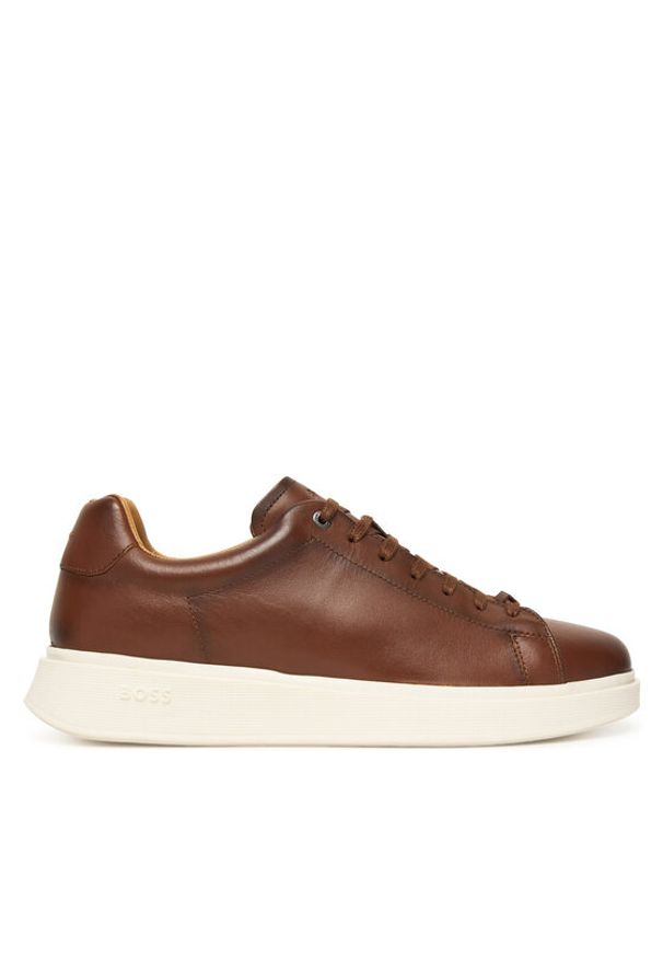 BOSS Sneakersy Bulton 50557820 Brązowy. Kolor: brązowy. Materiał: skóra