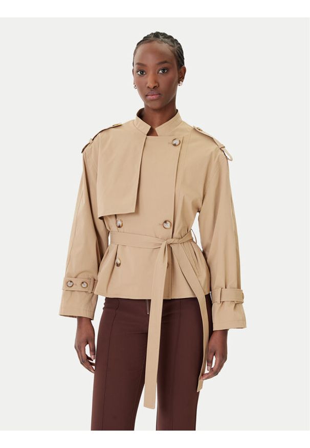 Rinascimento Płaszcz przejściowy CFC0124670003 Beżowy Regular Fit. Kolor: beżowy. Materiał: syntetyk