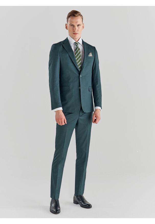 Pako Lorente - PAKO LORENTE – Spodnie męskie garniturowe P21WF-6G-078-Z. Materiał: poliester, wiskoza. Wzór: gładki. Styl: elegancki