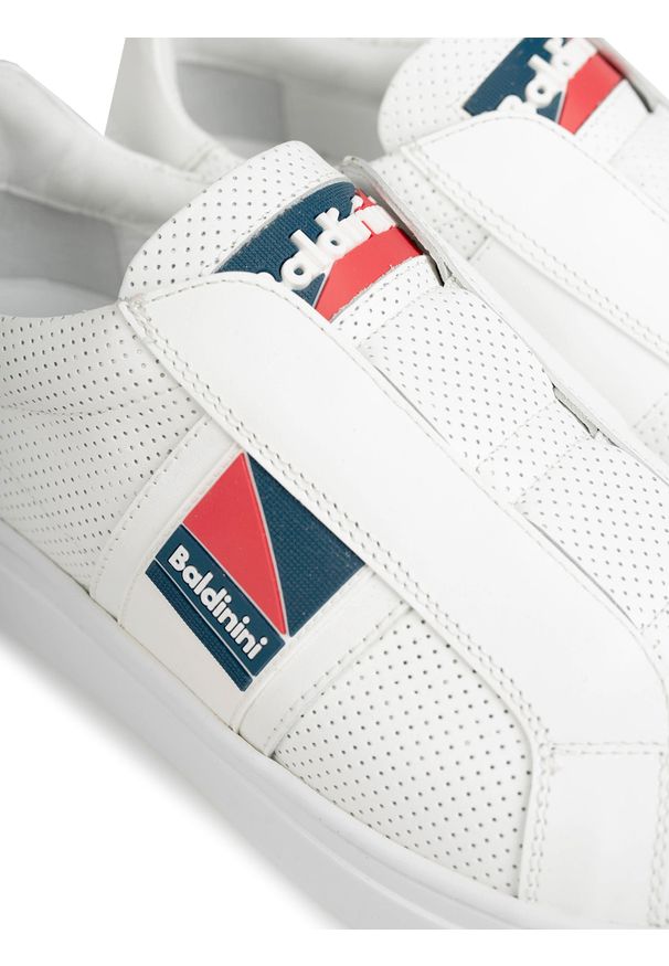 Baldinini Sneakersy | 095335XNAPT | Mężczyzna | Biały. Zapięcie: bez zapięcia. Kolor: biały. Materiał: skóra. Wzór: aplikacja