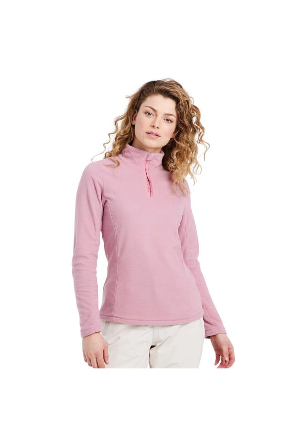 Damski polar 1/4 zip Protest Mutez. Kolor: różowy. Materiał: polar. Sezon: zima. Sport: narciarstwo