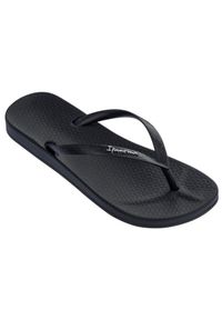 Japonki damskie Ipanema 82591 20766. Okazja: na plażę. Kolor: czarny. Materiał: syntetyk, tkanina, materiał