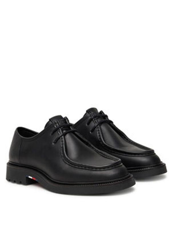 TOMMY HILFIGER - Tommy Hilfiger Półbuty Comfort Lwt Moc Toe FM0FM05588 Czarny. Kolor: czarny. Materiał: skóra