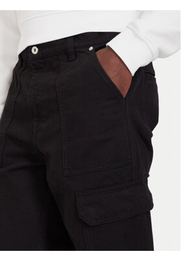 Karl Lagerfeld Jeans Spodnie materiałowe A4M10100 Czarny Regular Fit. Kolor: czarny. Materiał: bawełna