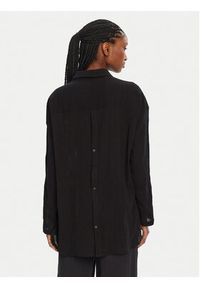 Seafolly Koszula Classic 54027-TO Czarny Regular Fit. Kolor: czarny. Materiał: bawełna #4