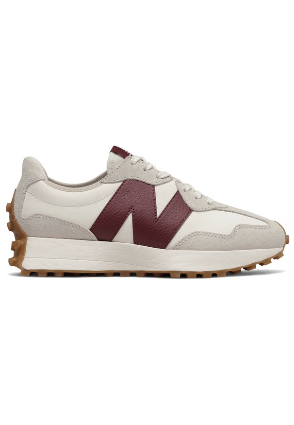 Buty damskie New Balance WS327KA – beżowe. Kolor: beżowy. Materiał: zamsz, nylon. Szerokość cholewki: normalna. Sezon: lato