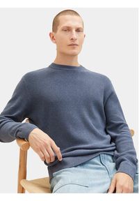 Tom Tailor Sweter 1038612 Niebieski Regular Fit. Kolor: niebieski. Materiał: bawełna #5