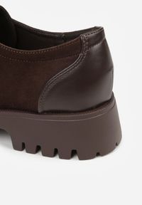 Born2be - Brązowe Sznurowane Półbuty Mokasyny w Żeglarskim Stylu Charnys. Okazja: na co dzień, na spacer. Kolor: brązowy. Materiał: jeans. Styl: klasyczny, casual #5