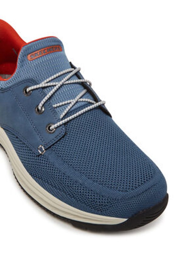 skechers - Skechers Sneakersy Meroe-Alden 205467/BLU Niebieski. Kolor: niebieski. Materiał: materiał