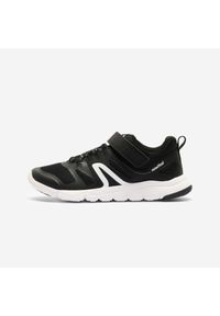 Decathlon - Buty sportowe dla dzieci Newfeel PW 540 JR. Zapięcie: rzepy. Kolor: wielokolorowy, czarny, szary. Materiał: materiał, kauczuk, tkanina