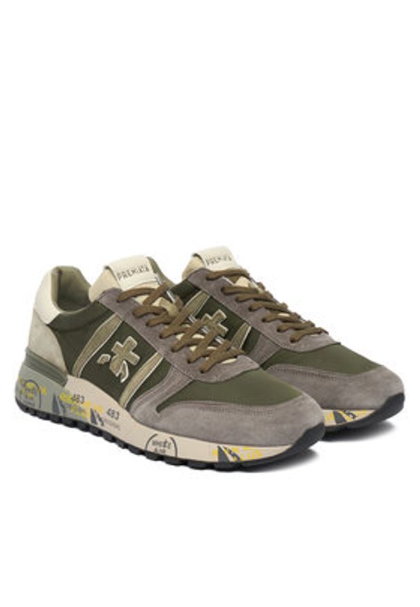 Premiata Sneakersy Lander Var 7706 Kolorowy. Materiał: skóra. Wzór: kolorowy