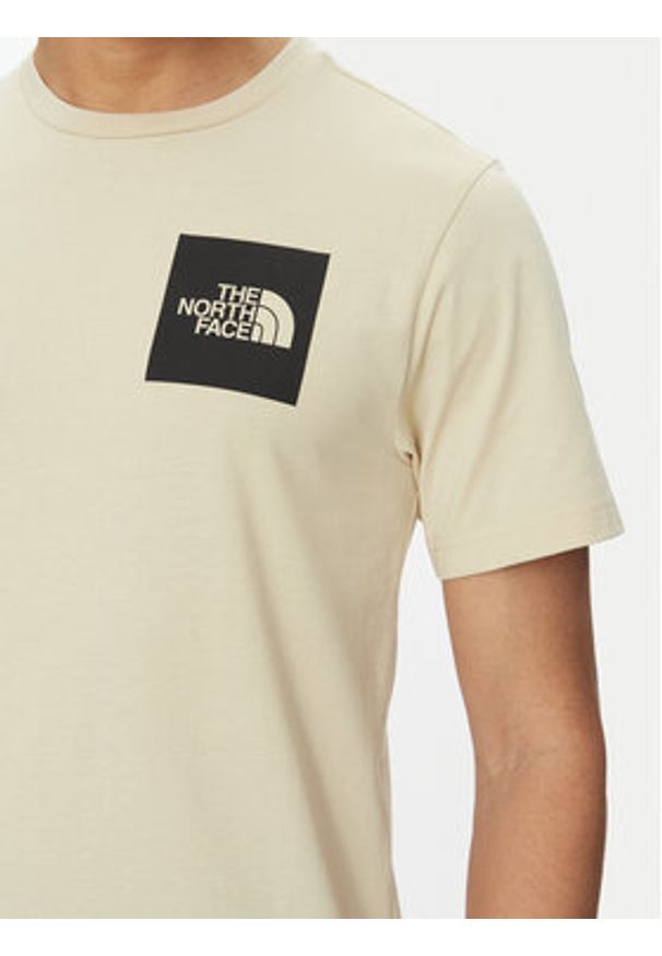 The North Face T-Shirt Fine NF0A8A6M Beżowy Regular Fit. Kolor: beżowy. Materiał: bawełna, syntetyk