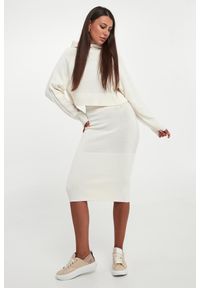 Armani Exchange - Spódnica midi wełniana ARMANI EXCHANGE. Materiał: wełna #1