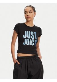 Juicy Couture T-Shirt Just Juicy JCGCT125040 Czarny Slim Fit. Kolor: czarny. Materiał: bawełna