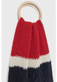 TOMMY HILFIGER - Tommy Hilfiger szalik męski kolor beżowy gładki. Kolor: beżowy. Materiał: dzianina. Wzór: gładki #2