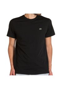 Koszulka Lacoste Classic TH2038-031 - czarna. Kolor: czarny. Materiał: materiał, bawełna. Długość rękawa: krótki rękaw. Długość: krótkie. Wzór: aplikacja #1