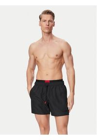 Hugo - HUGO Szorty kąpielowe Galaxy Swim 50561128 Czarny Regular Fit. Kolor: czarny. Materiał: syntetyk #4