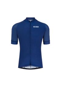KEADA SPORTS - Męska koszulka kolarska z krótkim rękawem – Granatowa. Kolor: niebieski. Długość rękawa: krótki rękaw. Długość: krótkie. Sport: kolarstwo