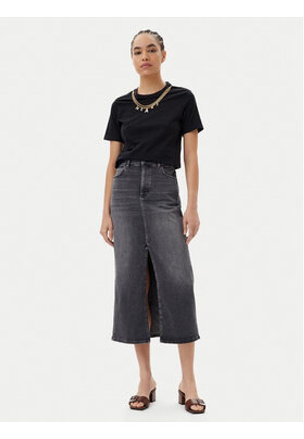 Silvian Heach T-Shirt GPP25098TS Czarny Regular Fit. Kolor: czarny. Materiał: bawełna