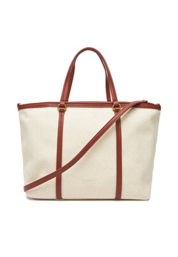 Pinko - PINKO Torebka Miranda Shopper Classic PE 25 PLTT 104714 A2G2 Beżowy. Kolor: beżowy