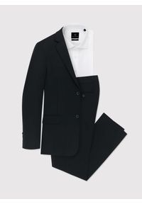 Pako Lorente - PAKO LORENTE – Czarna marynarka garniturowa P22SP-3G-026-C-S. Okazja: na wesele, na ślub cywilny. Kolor: czarny. Materiał: wełna. Styl: klasyczny #3