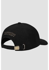 Aeronautica Militare - AERONAUTICA MILITARE Czarna męska czapka z daszkiem. Kolor: czarny. Wzór: haft. Styl: casual, sportowy #2