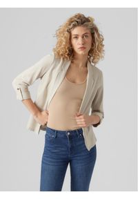 Vero Moda Marynarka Jesmilo 10279700 Szary Regular Fit. Kolor: szary. Materiał: wiskoza, len #1