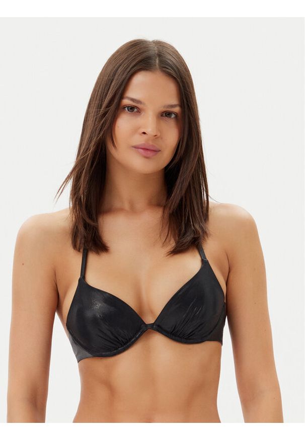 Chantelle Góra od bikini Pulp Metallic C22KMA Czarny. Kolor: czarny. Materiał: syntetyk