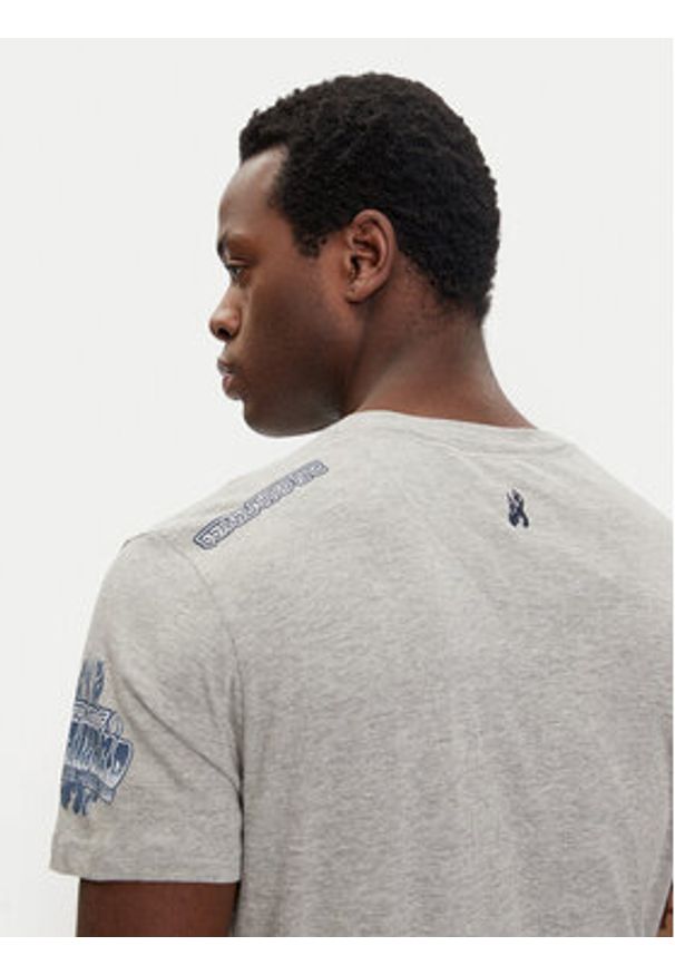 Brave Soul T-Shirt MTS-149SKEN Szary Regular Fit. Kolor: szary. Materiał: bawełna