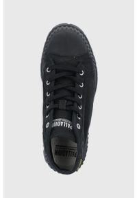 Palladium Trampki kolor czarny. Nosek buta: okrągły. Zapięcie: sznurówki. Kolor: czarny. Materiał: guma. Szerokość cholewki: normalna
