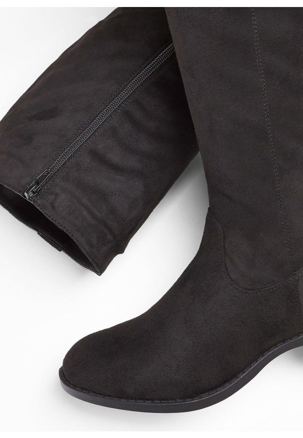 bonprix - Kozaki. Zapięcie: zamek. Kolor: czarny. Obcas: na obcasie. Wysokość obcasa: średni