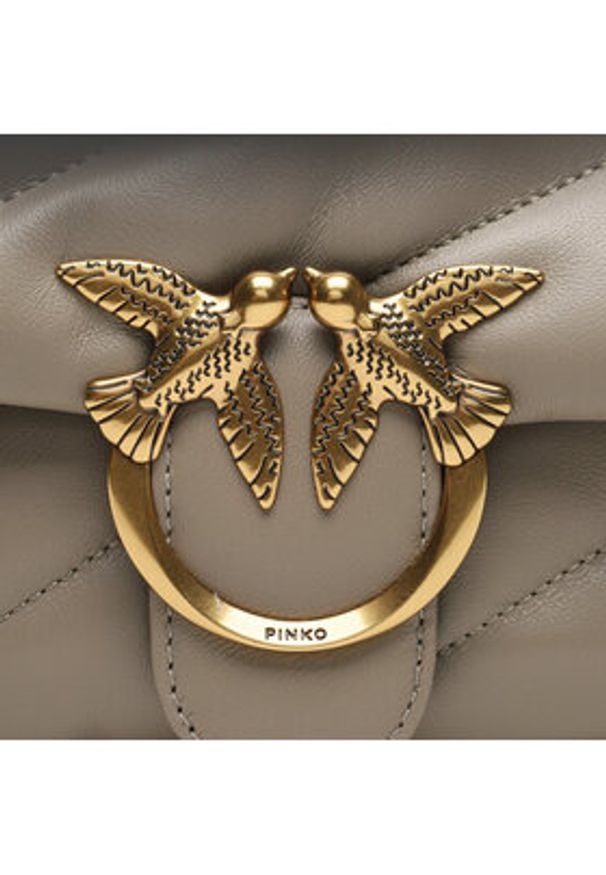 Pinko Torebka Love Mini Puff Cl AI 23-24 PLTT 100039 A0F2 Beżowy. Kolor: beżowy. Materiał: skórzane