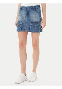 Karl Lagerfeld Jeans Spódnica jeansowa A3W12008 Niebieski Regular Fit. Kolor: niebieski. Materiał: bawełna