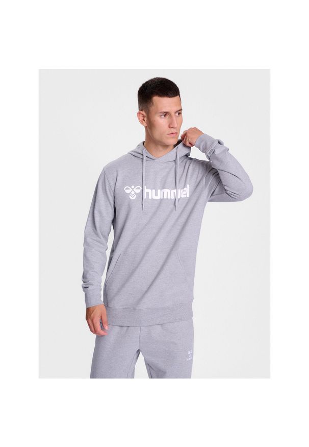Bluza z kapturem Hummel Go 2.0 Logo. Typ kołnierza: kaptur. Kolor: szary. Materiał: materiał. Sport: fitness